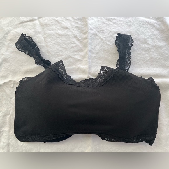 NWOT Victoria's Secret PINK Black Push-Up Bralette - Picture 1 of 3